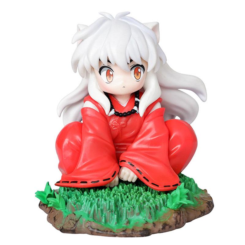 Inuyasha Action Figure Manga Figurine Anime Peripheral 10.5cm Q Version Model Doll Ornament PVC Desktop Decoration Gift for Kids