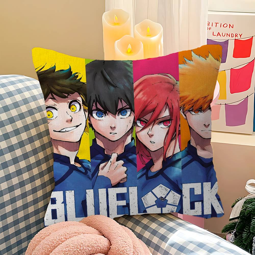 Japan Anime Blue Lock Personalized Pillow Cover Kids Bedroom Wild Party Decor Pillowcase Kid Birthday Shower Gift