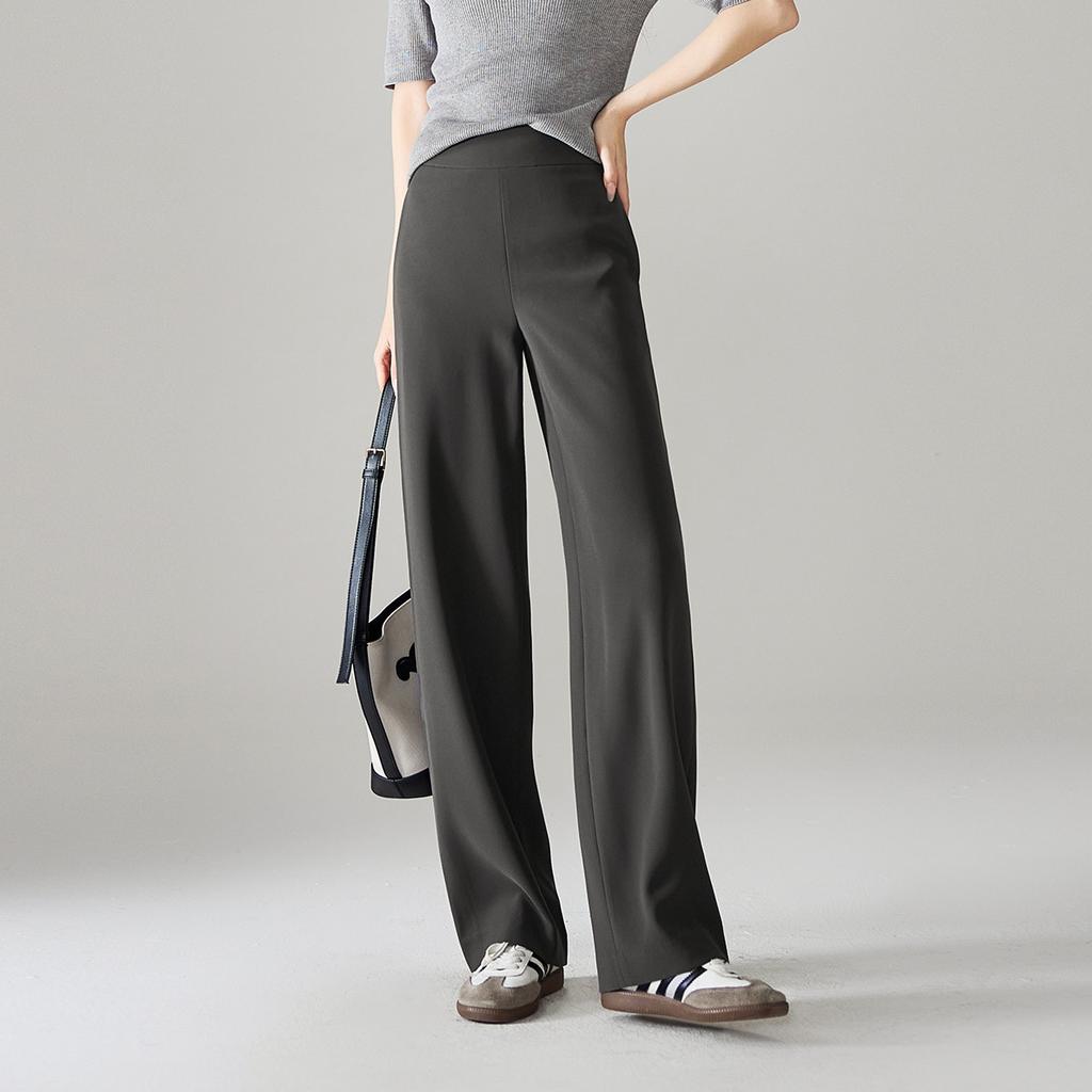 Simple Commuting Casual Wide Leg Pants for Women In 2026 Spring and Autumn Fashion, Loose and Versatile, Slimming and Floor Hugging Pants