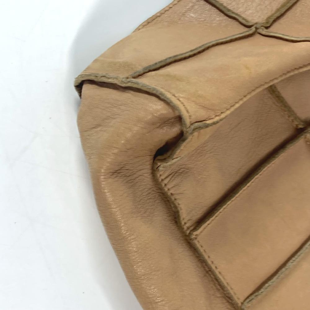 CHANEL vintage Chocolate bar Shoulder bag Tote Bag Shoulder Bag Leather Beige