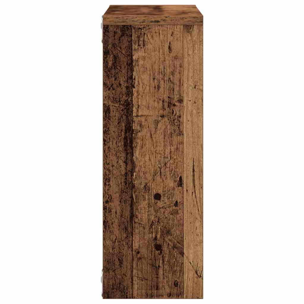 Wall Shelf Vintage Wood Look 45 X 16 X 45 Cm Engineered Wood