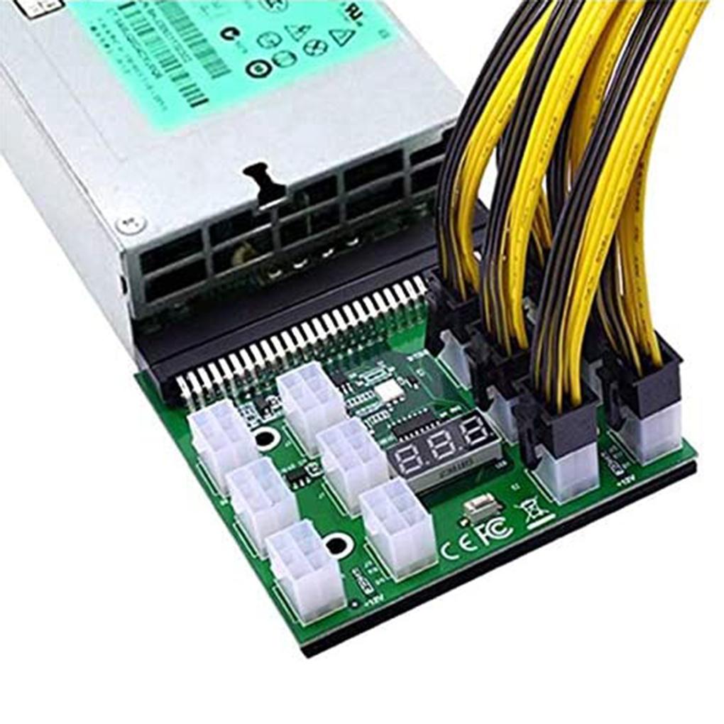 Breakout Board 17 / 12 Port 6Pin Connector LED Display 12V Power Module for 1200W 750W PSU GPU Miner BTC ETH