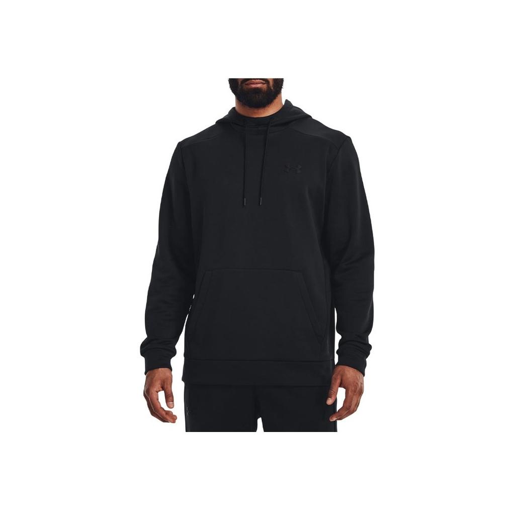 Under Armour Solid Color Logo Casual Pullover Hoodie Men Tops Black 1373353-001
