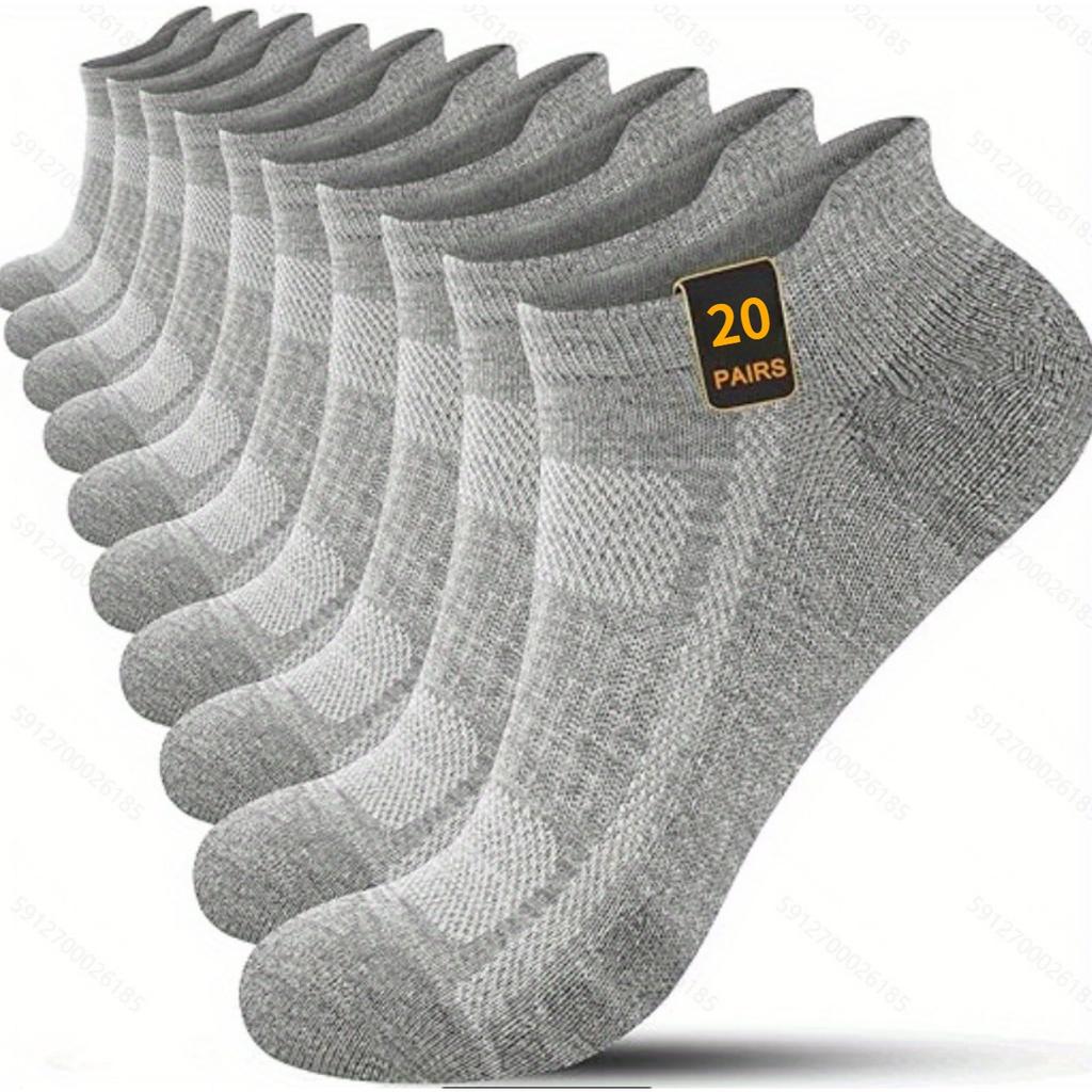 Męskie skarpety codzienne o niskim kroju - Oddychające, amortyzowane i wygodne, w czystych kolorach odpowiednie do noszenia na co dzień