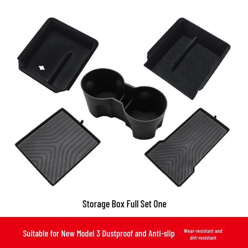 Updated Model 3/Y Center Console Armrest Storage Box for Tesla - Essential Car Accessory
