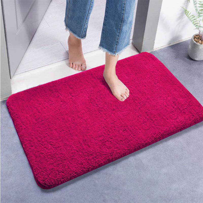 Extra dicke Flusenfaser Badematte Duschraum Teppichmatte Chenille Badezimmer Bodenmatte Toilette saugfähige Eingangs-Türvorleger