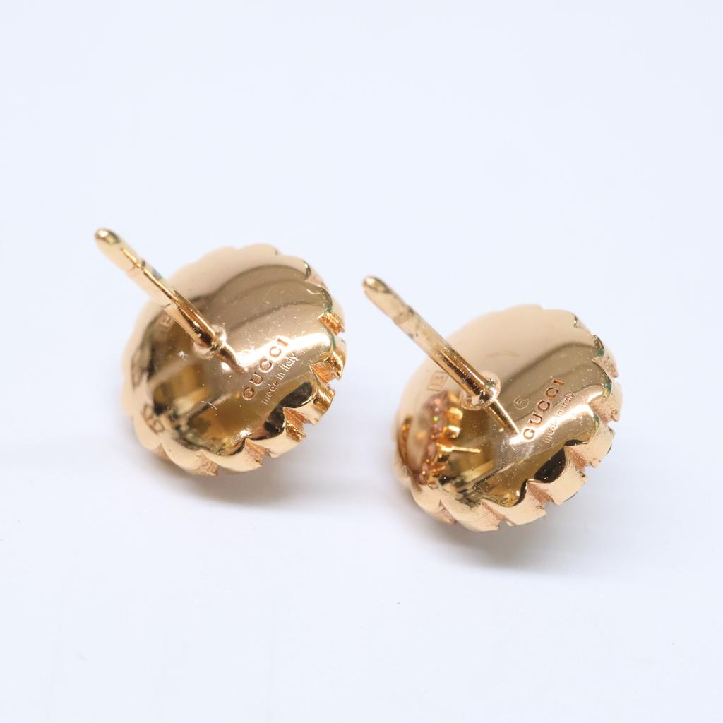 GUCCI 702583 Double G Flower Studs earring pinkUsed