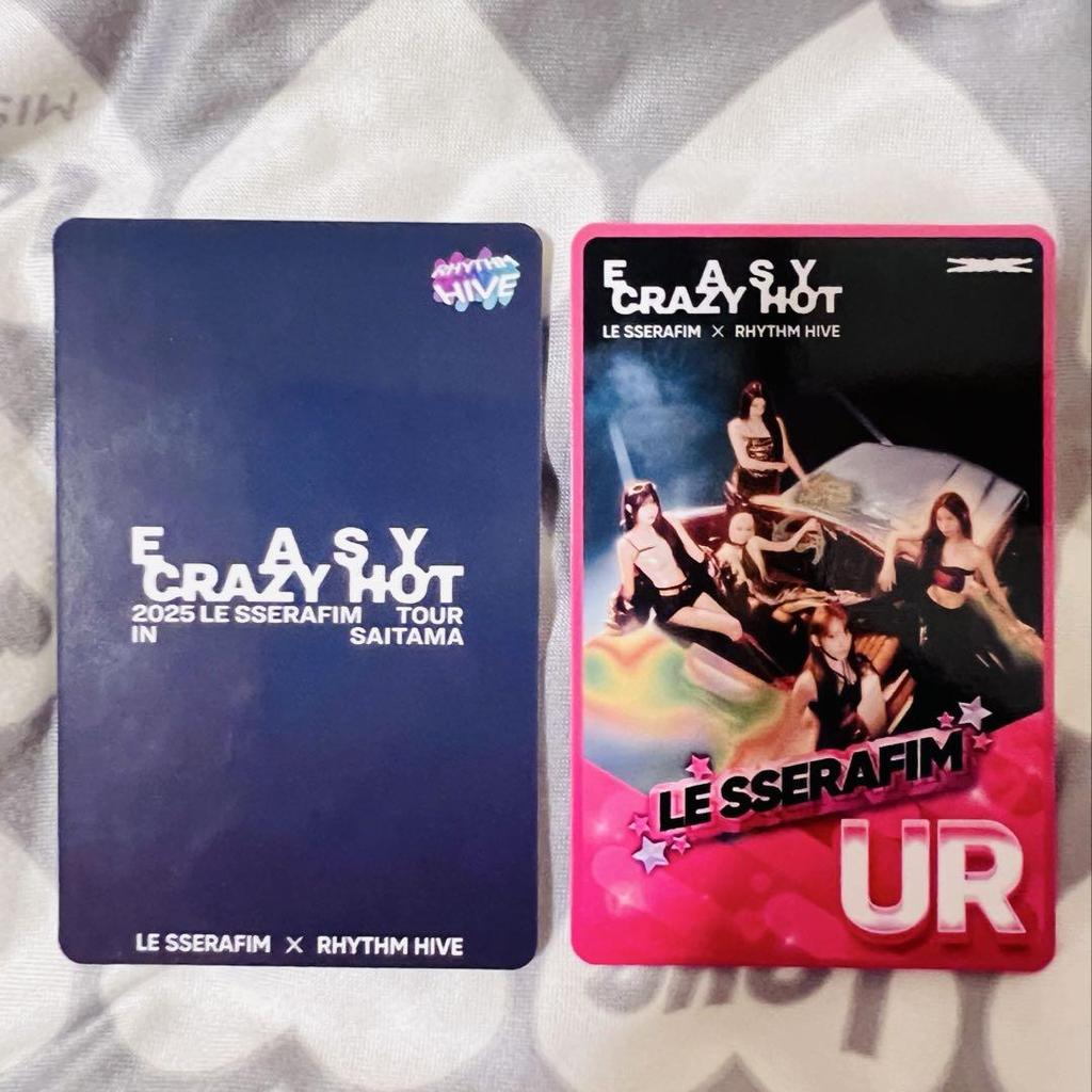 [USED] LE SSERAFIM Chaewon + 2 of Everyone Rhythm Hive XR Trading Cards