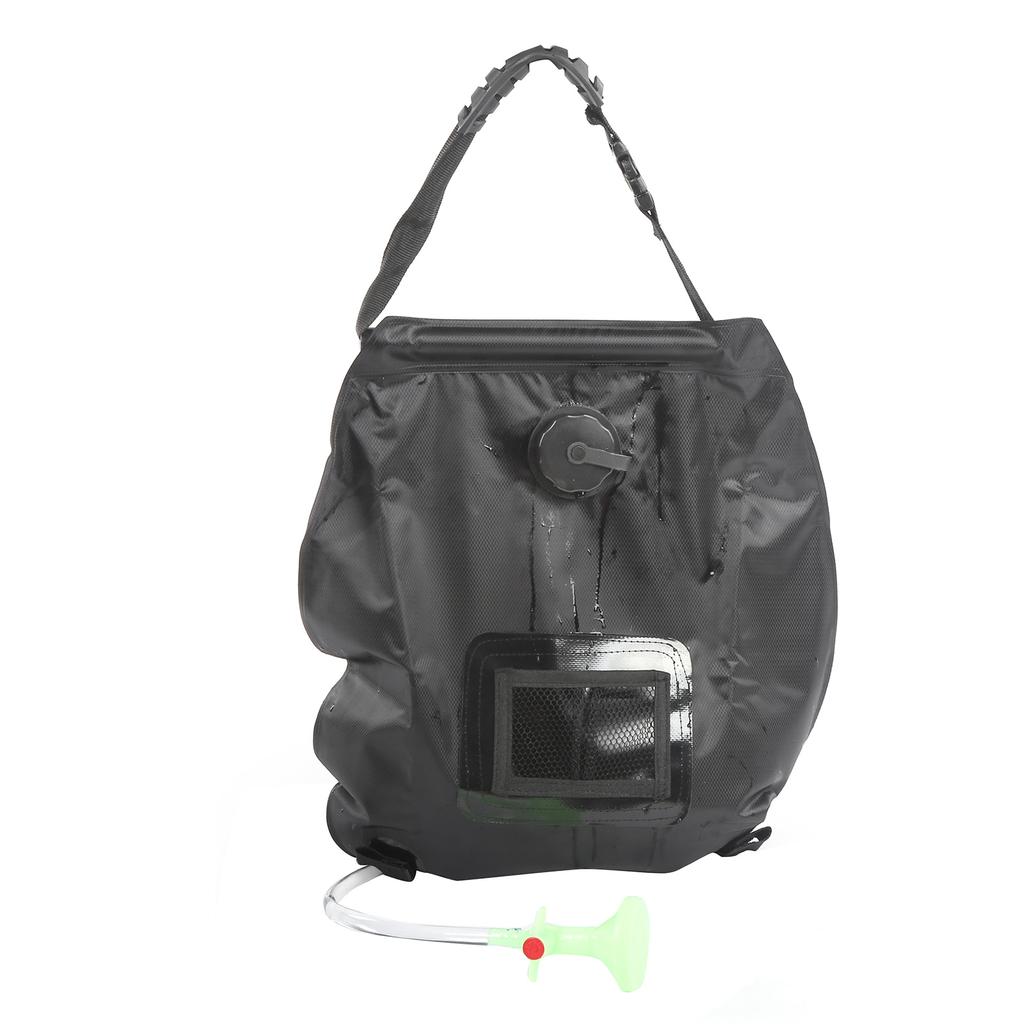 Venkovní 20L Solární sprchový vak Kempingový přenosný sluncem ohřívaný koupací vak se sprchovou hlavicí