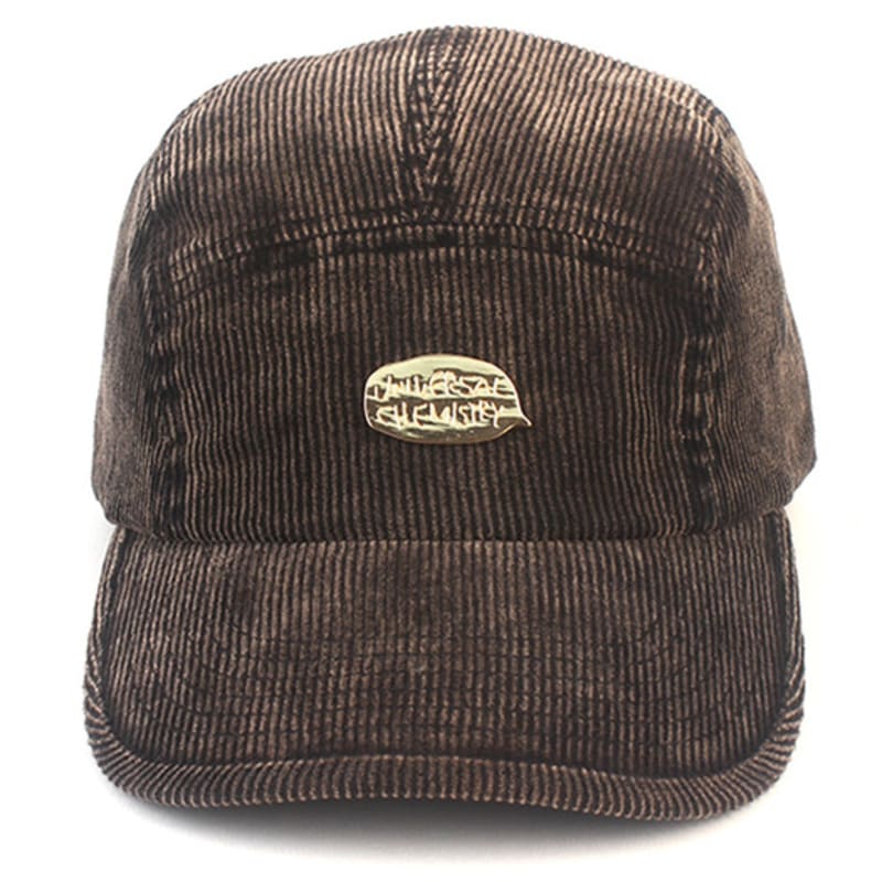 Universal Chemistry Washing Corduroy Black Campcap Camp Cap