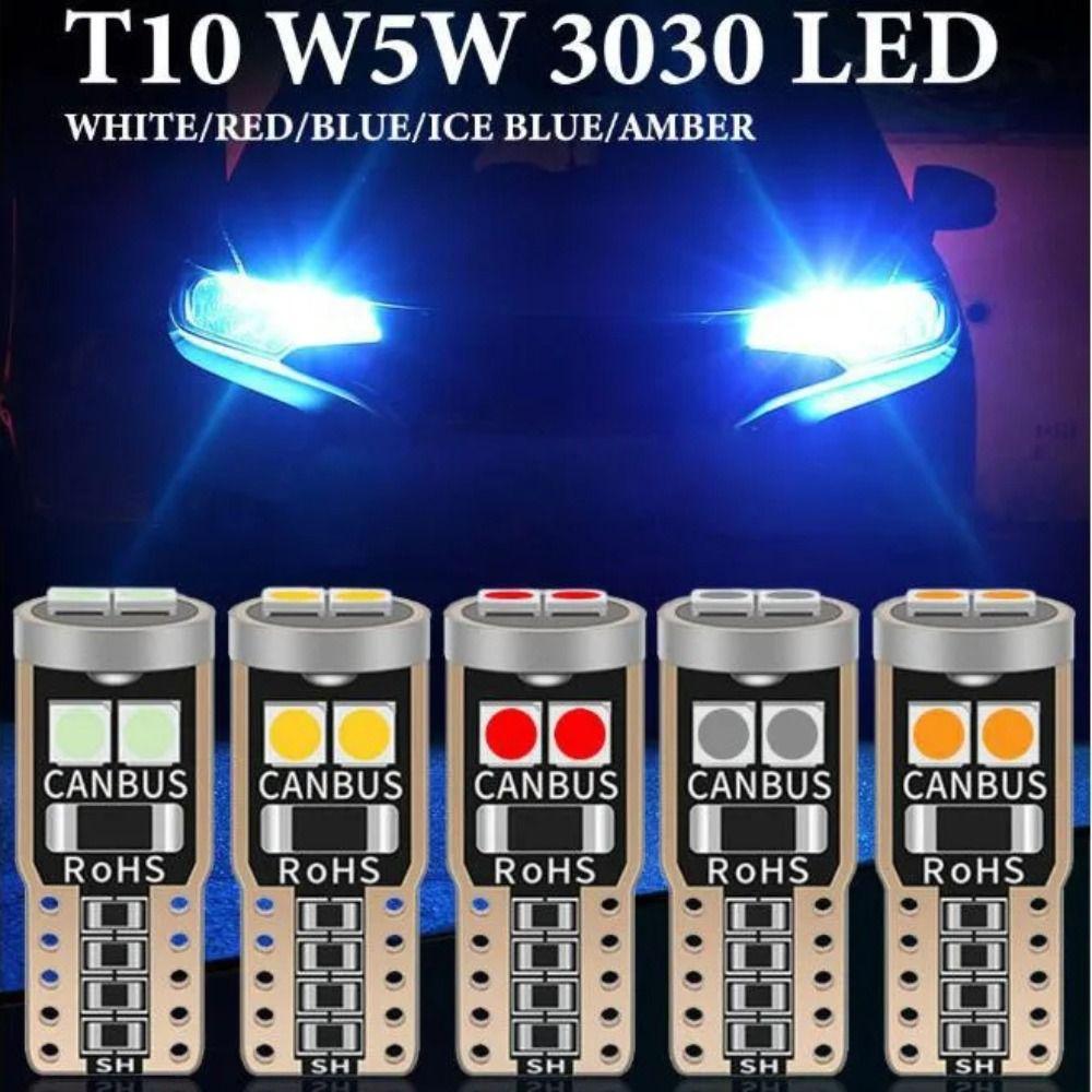 6Pcs T10 W5W 3030 6SMD License Plate Lights Super Bright Car LED Light LED Car Parking Lights