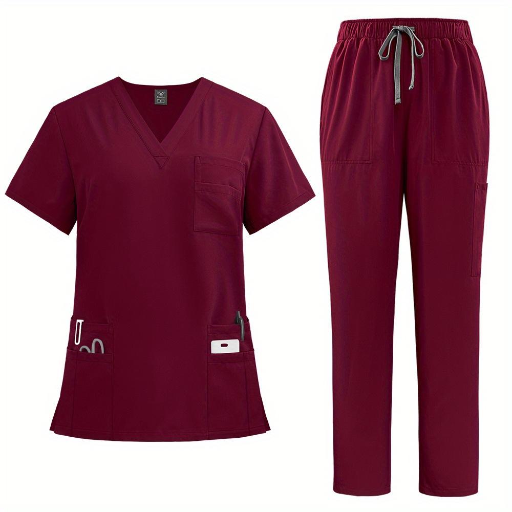Summer Two-piece Elastic Workwear Suitable for Doctors and Nurses Hand Washing Clothes Suitable for Female Nurses' Uniforms