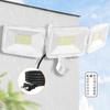MEIKEE Motion Sensor Light, 70W LED Sensor Light for Outdoor Use [3-Sided Lighting, Remote Control, Steady-On Function], 7000LM Ultra-Bright Motion
