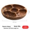 Walnut Wood Dessert Tray: Fruit, Nuts, Snacks & Tea Plate