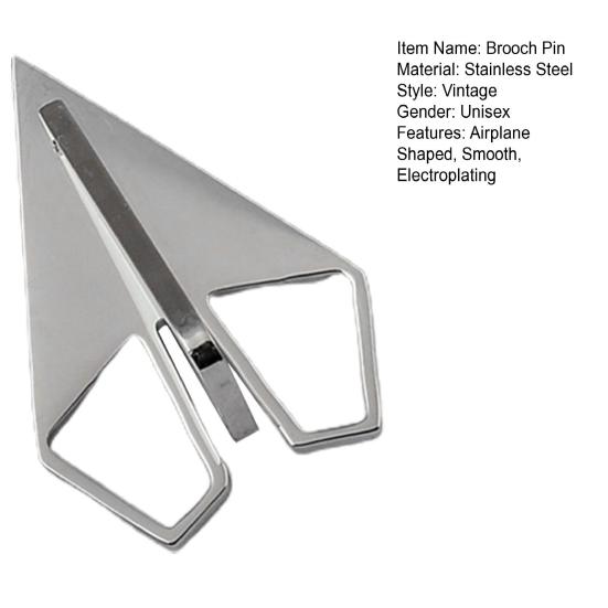 Brosjenål Vintage Enkel Liten Fly Lett Luksus Elektroplettering Dekorativt Rustfritt Stål Menn Kvinner