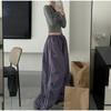 Pantaloni larghi vintage da donna, oversize, hip hop, con coulisse, tasca alla moda, pantaloni cargo casual da ufficio, pantaloni larghi da donna, autunno inverno