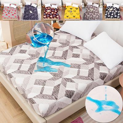 Su Geçirmez Yatak Örtüsü Baskılı Fitted Sheet Anti-mite Su Geçirmez Yatak Örtüsü Koruyucu Örtü Kaymaz Yatak Örtüsü Yatak Örtüsü Yastık Kılıfı Yok