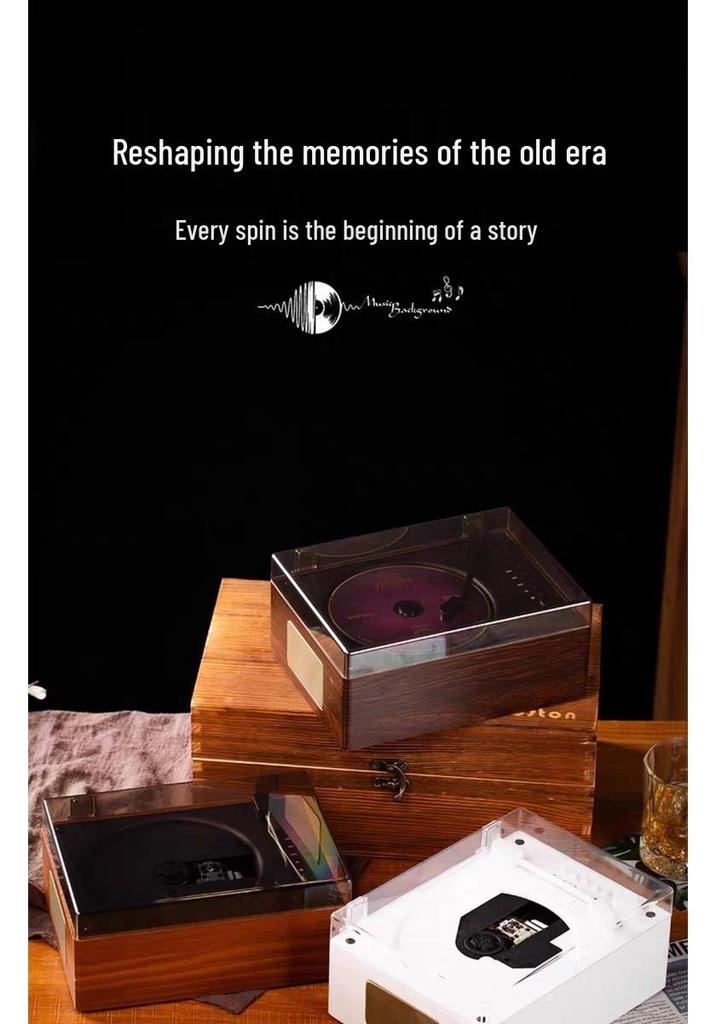 Bluetooth CD Player & Home Speaker - Multi-Function Music & Album Player