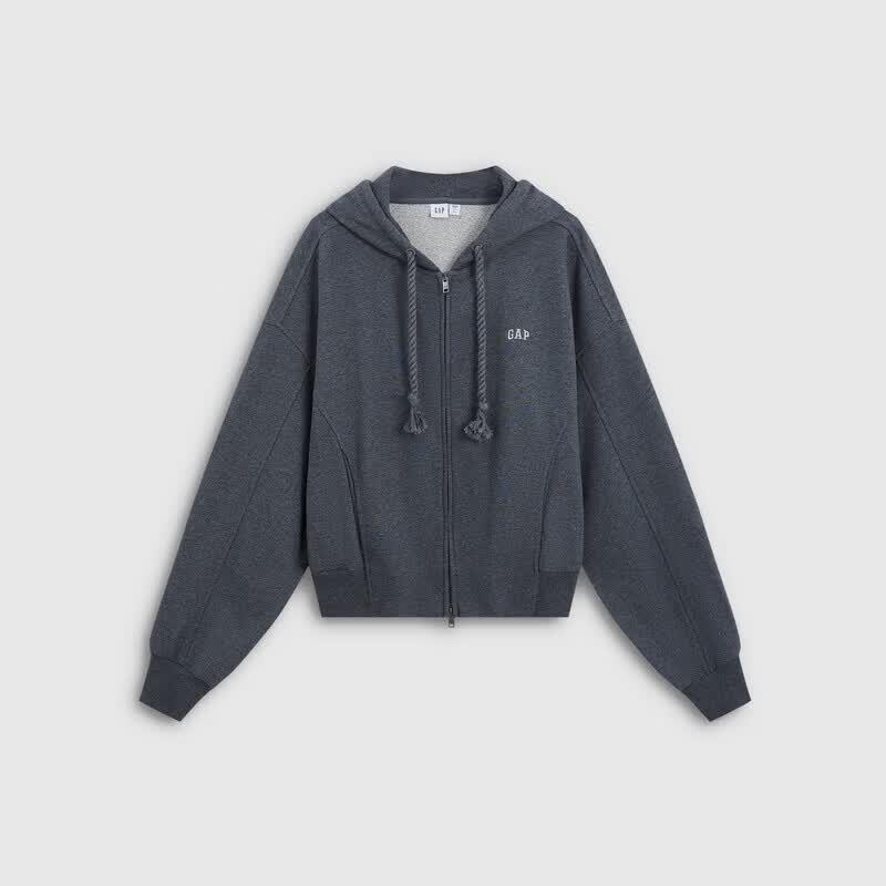 GAP Women's Embroidered Logo Hooded Cardigan