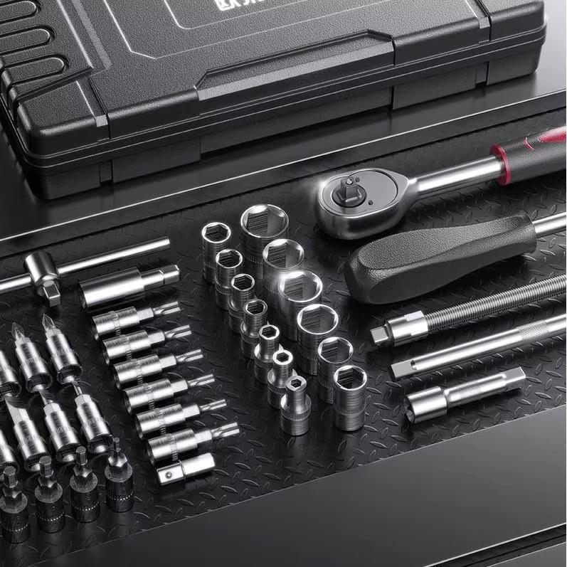 46-Piece Xiaofei Socket Wrench Repair Set - 1/4 Ratchet for Auto and Home