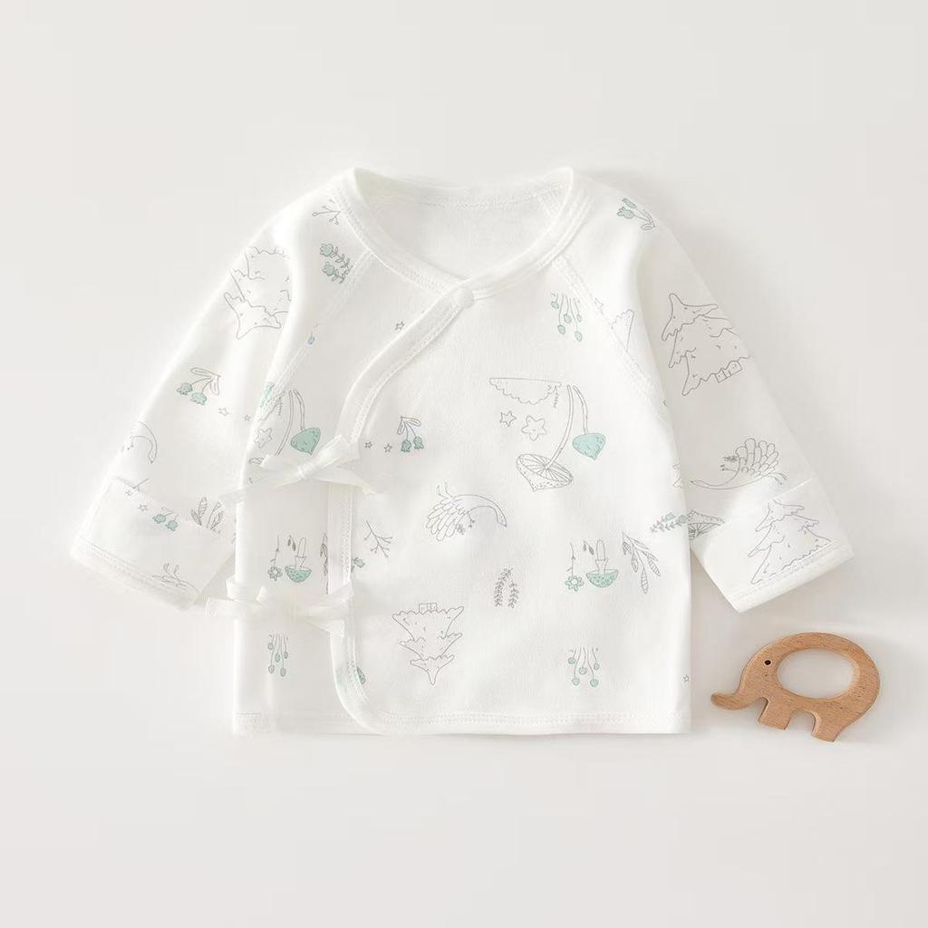 Newborn Baby Long-Sleeve Pure Cotton Top - 0-3 Months, Spring/Autumn