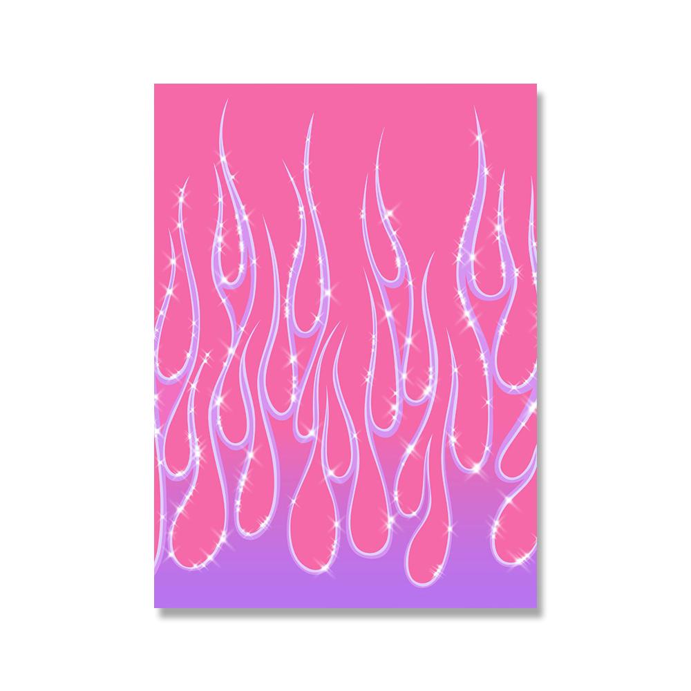 

Настраиваемая красочная картина сердца, абстрактные цветы, грибы, постеры и принты, детская комната, настенное искусство для девочек 21x30cm No Framed