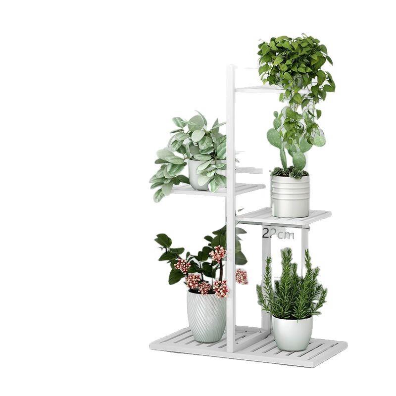 Miling Indoor Iron Flower Stand with Wheels