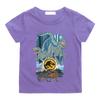 Jurassic World T-shirt Dinosaur Classic Movies 100%Cotton Casual Retro Tee-shirt Graphic Printing Children Clothes Tees Top Kids