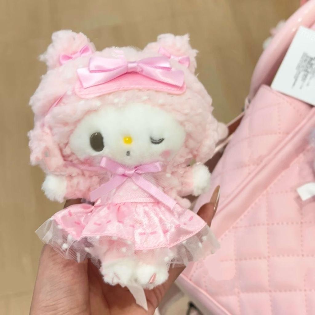 New Dreamy Ballet My Sweet Piano Anniversary Plush Keychain Cute Anime Kuromi Melody Me Mell Toy Small Pendant Accessories