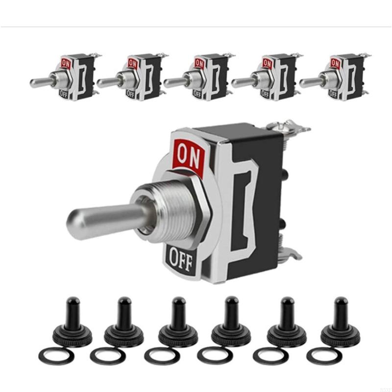 2025 New 12mm Mount Marine Toggle Switches 15A 250VAC SPST Waterproof for Yacht Car DIY