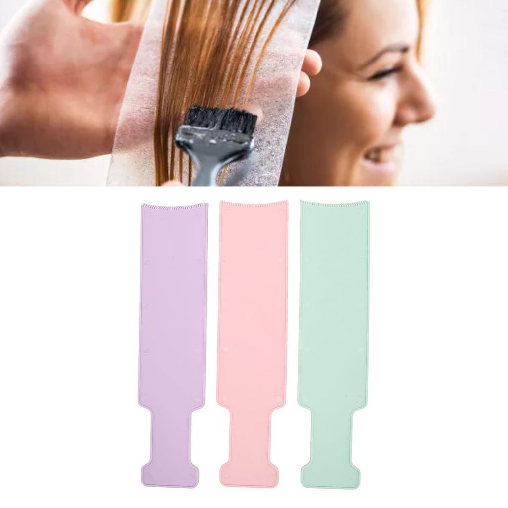 3 Stück Balayage Board Gebogener Kammzinken Glättende Oberflächen Verbreitertes Folienbrett für Haarfarbe