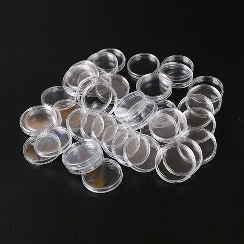 50/100Pcs 30/40MM Collectible Coin Boxes Transparent Protective Storage Capsules Round Coin Householder Organizer