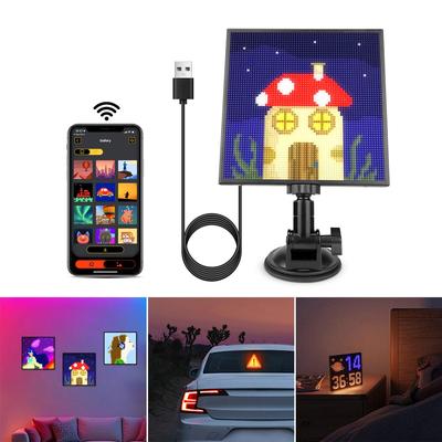 Car Advertising Decor LED Pixel Scrolling Panel Screen USB 5V Smart APP Programmable Customize Text Pattern Images Pictures Funn