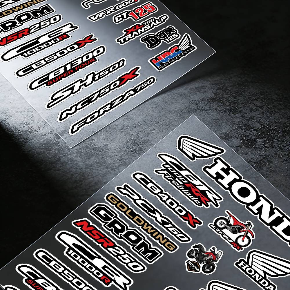 FOR HONDA HRC H WING Reflective Motorcycle Stickers Waterproof Vinyl Decals for Motorbike Helmet Fuel Tank Bike