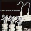 12Pcs Adjustable Metal Hangers With Clips, Non-Slip Space-Saving For Pants/Skirts & All Garments, Keep Clothes Tidy & Organized