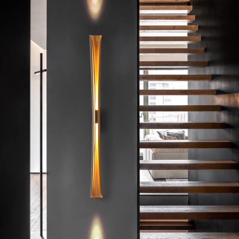 Nordic Minimalist LED Wall Lamp – Wrought Iron Design for Bedroom, Living Room, Hallway, or Staircase