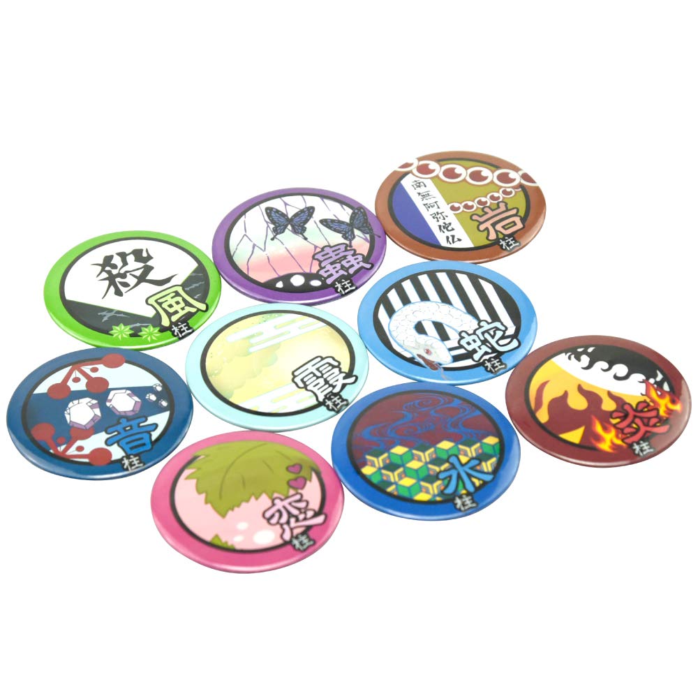 

Убийца демонов: Kimetsu no Yaiba Character Motif Can Badge Demon Slayer Pillar Set of 9 [Luneo]