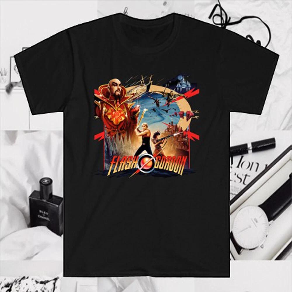 Flash Gordon Movie TV Series Men s Black Size S to 5XL 4XL