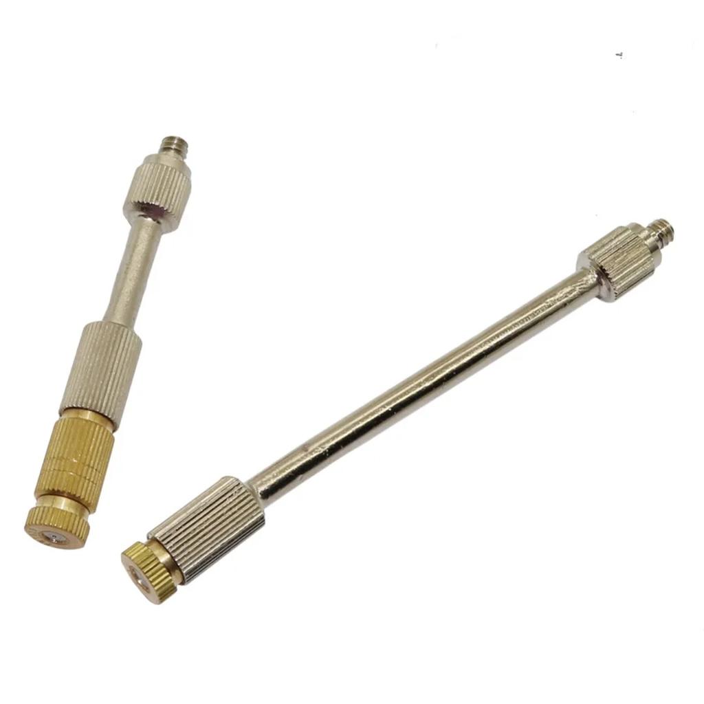 Brass Nickel Plated Misting Nozzle and 51/98/146/185cm Extension Rod 3/16"Threaded Stainless Steel Pole 360° Universal Connector