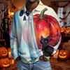 Men's Halloween Fashion Long Sleeve Button Up Shirt