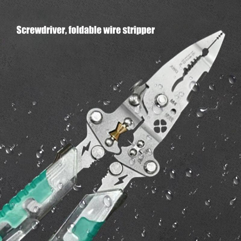 Multifunktions-Abisolierzange Entschalungszange Crimpzange Kabelabisolierzange Schneider Multifunktionales Drahtreparaturwerkzeug Zange