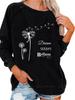 Women's Spring/Fall Sweatshirt Women's Personality Print Top Oversized Pullover Sweatshirt Versatile Sweatshirt