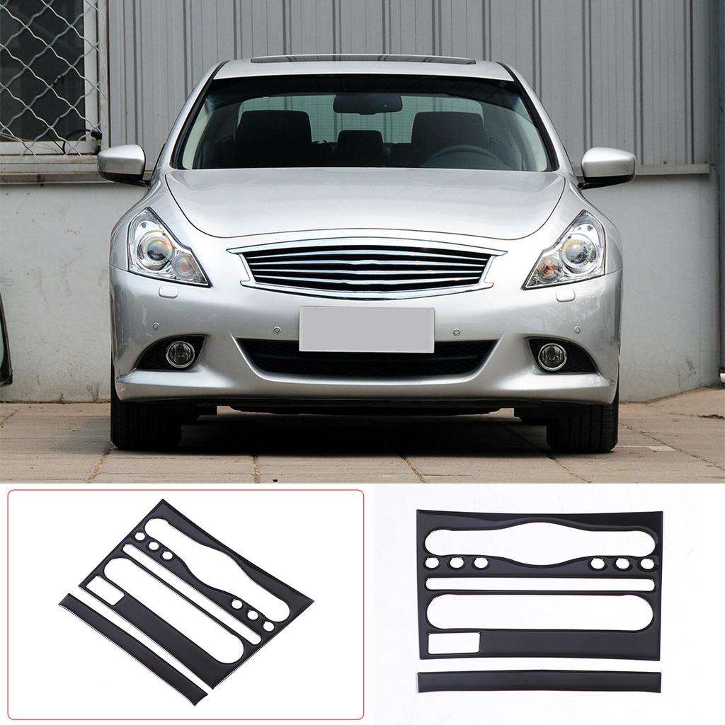 Glossy Piano Black Console Gear Shift Panel Cover Trim For Infiniti G37 G25 G35