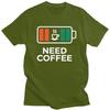 I Need Coffee Graphic Tee for Unisex 100% Cotton Short Sleeve Loose Fit T-Shirt