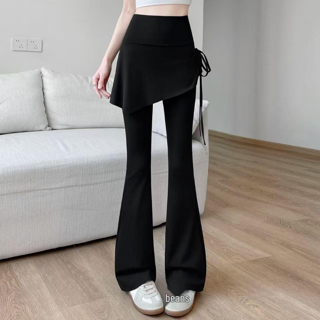 High-Waist Shark Micro-Flare Yogahose für Damen - Schlankmachende, Po-Hebende Sportbekleidung für Frühjahr/Herbst 2026