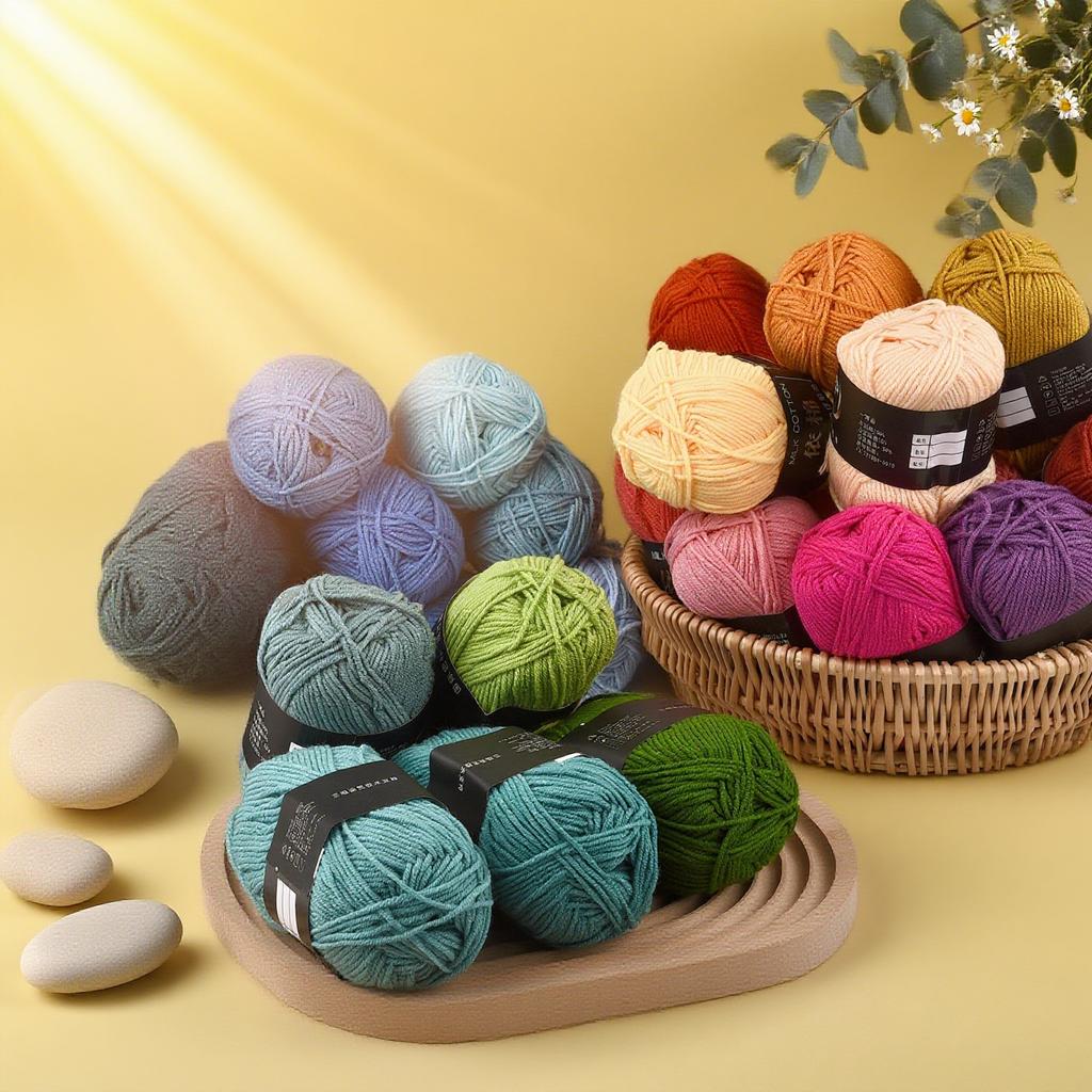 DIY Blended Fabric Soft Cotton Knitting Yarn Thick Fiber Velvet Yarns Hand Knitting Wool Crochet Yarn for Sweater