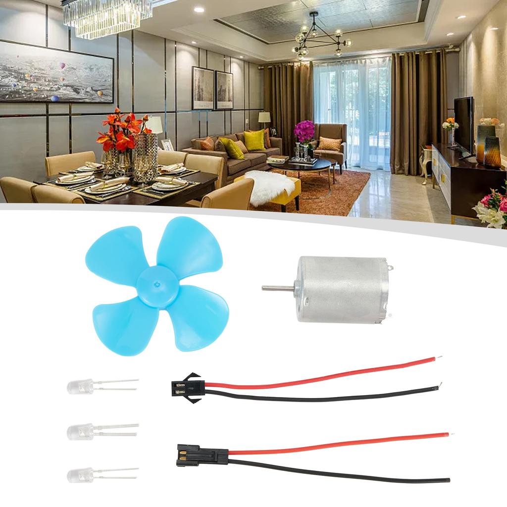 Windturbinen-Generator-Kit 12V Dynamo-Motor DC 0-20V mit Vierblatt-Rotorblatt für Kleine Windenergieerzeugung und Experimentier-Kits