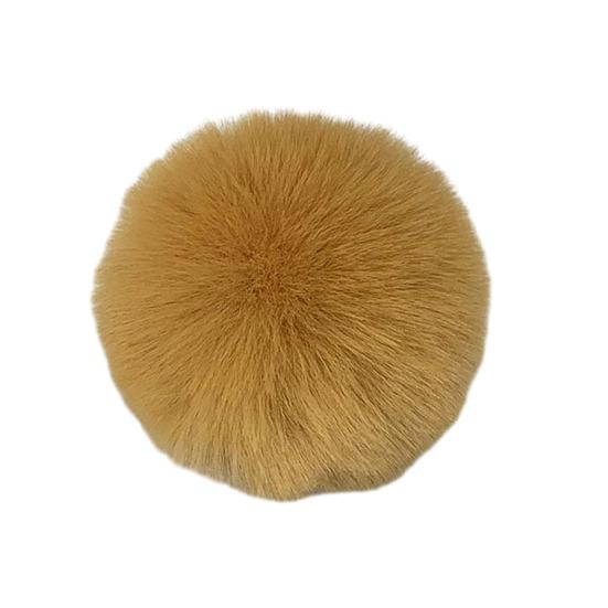 Faux Fur Pom Pom Fluffy Ball with Elastic Loop Cute Plush Ball Bag Charm for Craft Projects Hat Accessories
