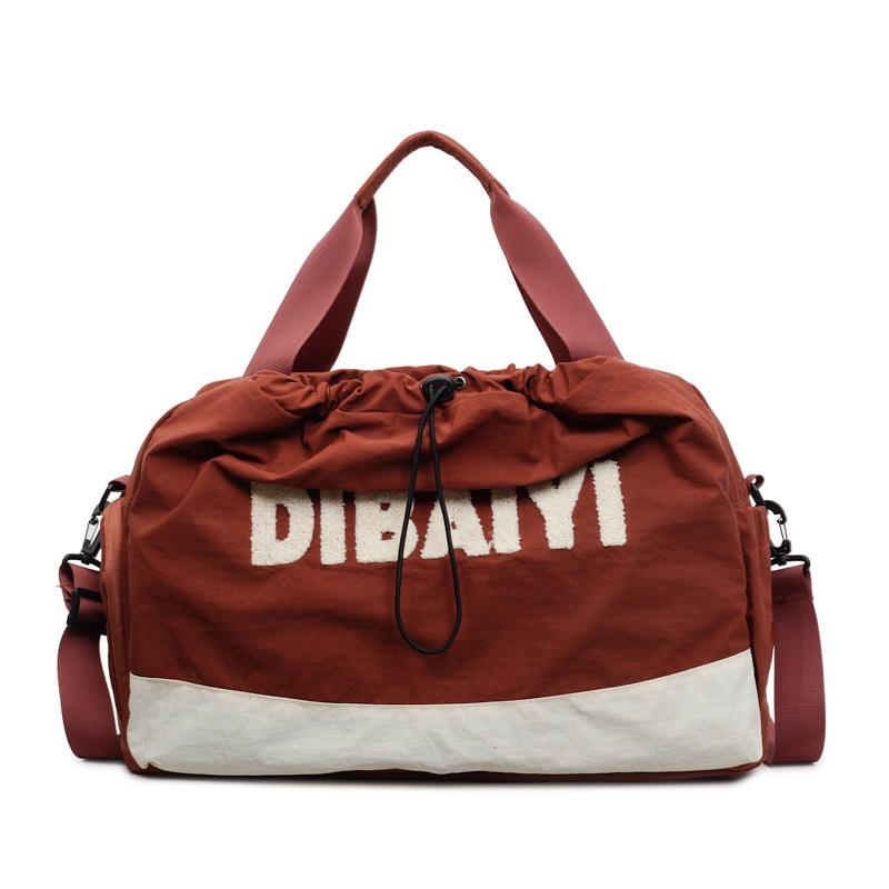 

Outdoor leisure sports fitness bag men s large capacity shoulder messenger hand-held short-distance travel bag women s business trip luggage bag brick червоний колір