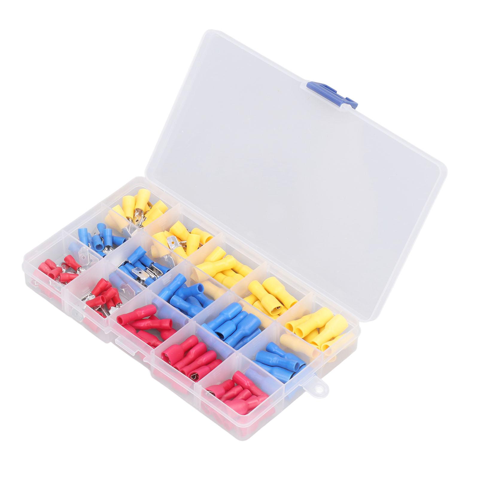 

120Pcs Set Female Male Spade Wire Connector Copper PVC Insulated Electrical Crimp Terminal